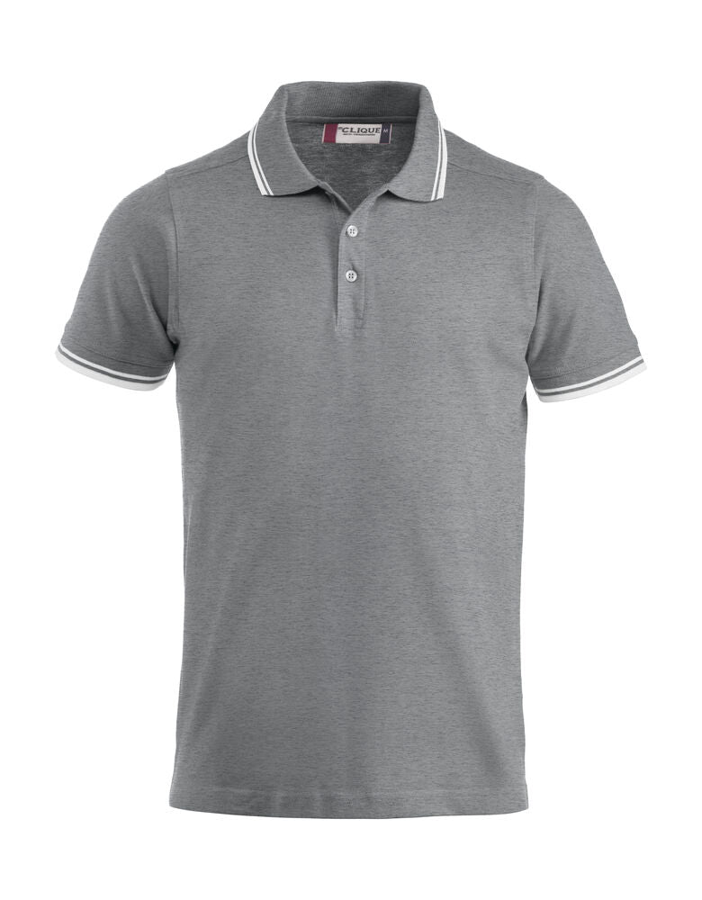 Clique Amarillo Polo Heren grijsmelange