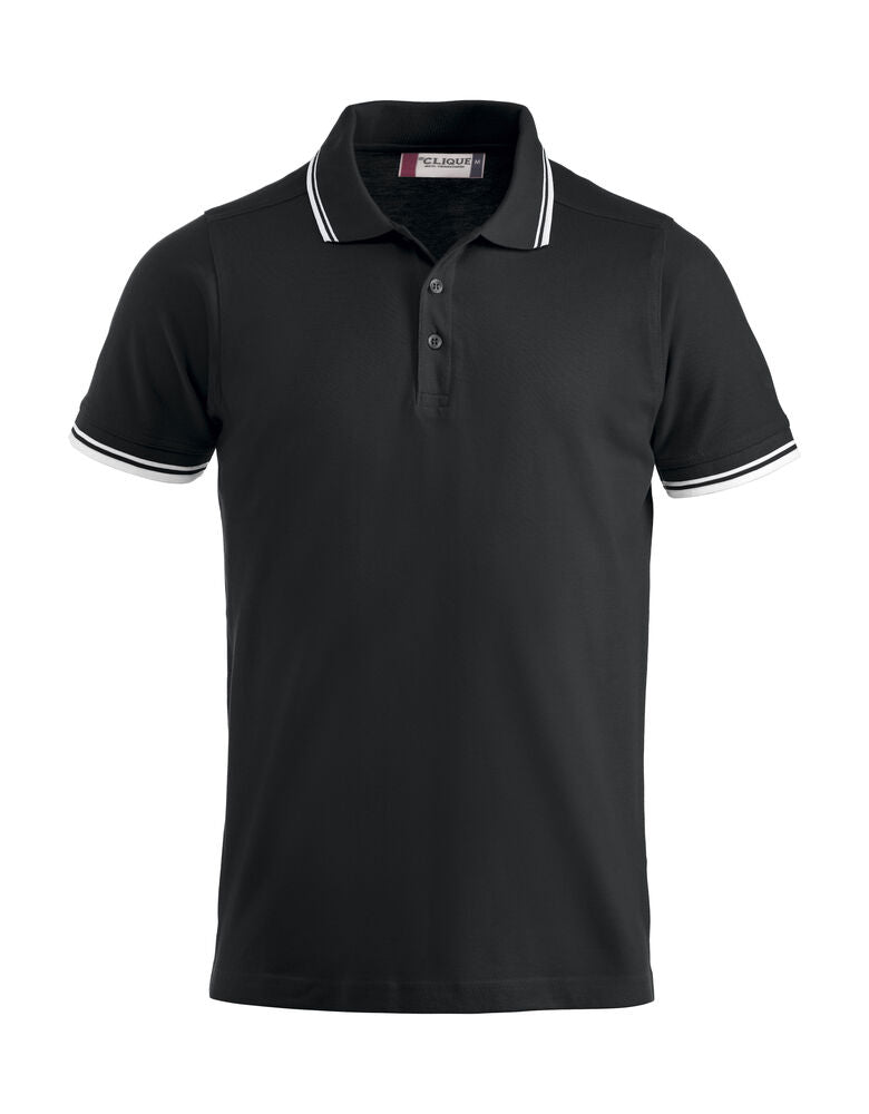 Clique Amarillo Polo Heren zwart/wit