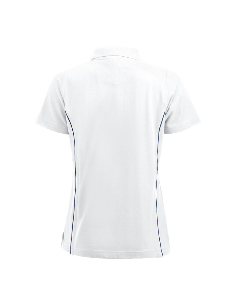 Clique New Alpena Polo Dames wit achterkant