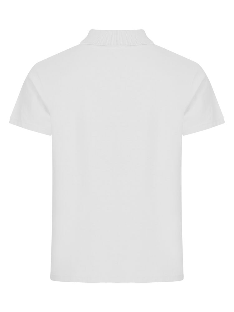 Clique Basic Polo Heren wit achterkant