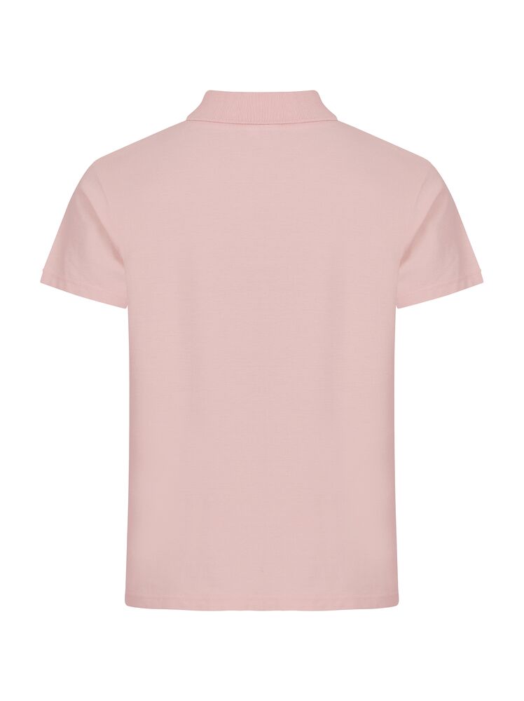 Clique Basic Polo Heren candy roze achterkant