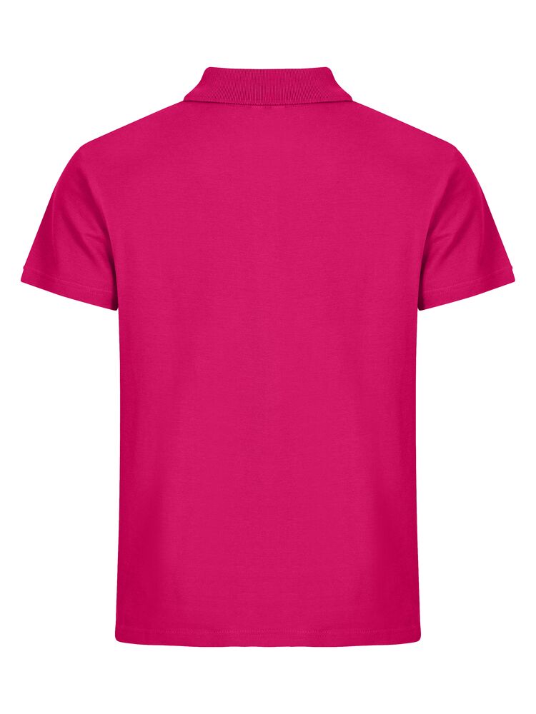 Clique Basic Polo Heren helder kersen achterkant
