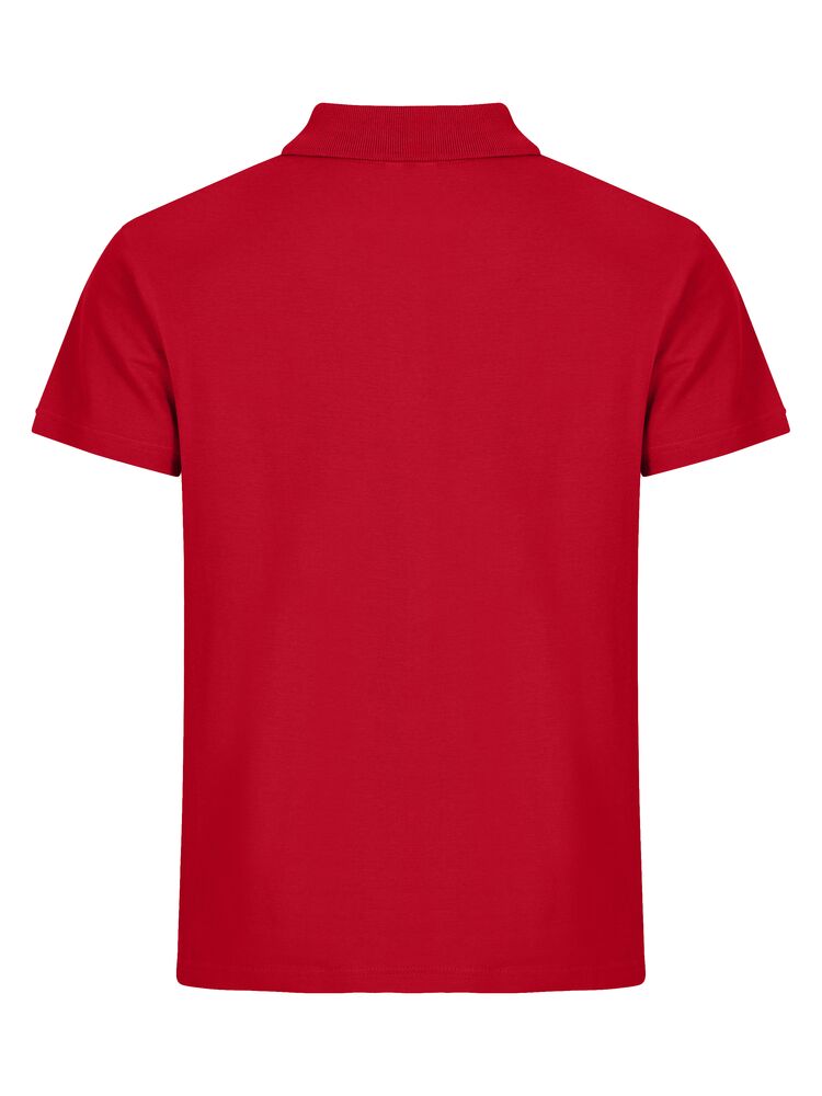 Clique Basic Polo Heren rood achterkant