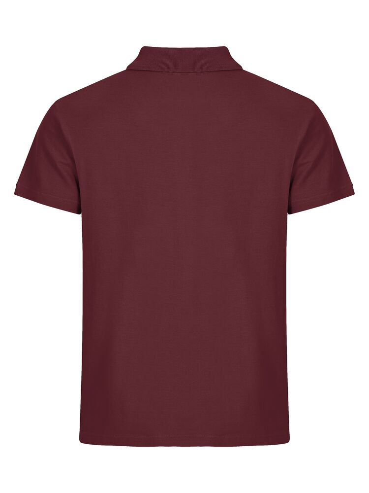 Clique Basic Polo Heren bordeaux achterkant