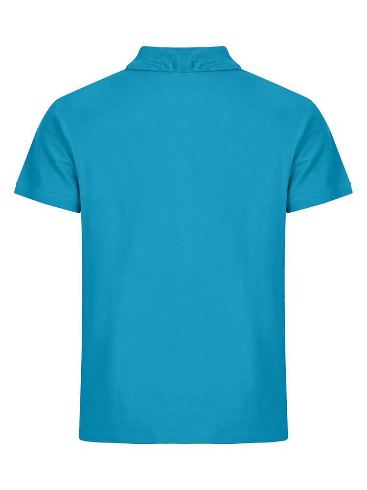 Clique Basic Polo Heren turquoise achterkant