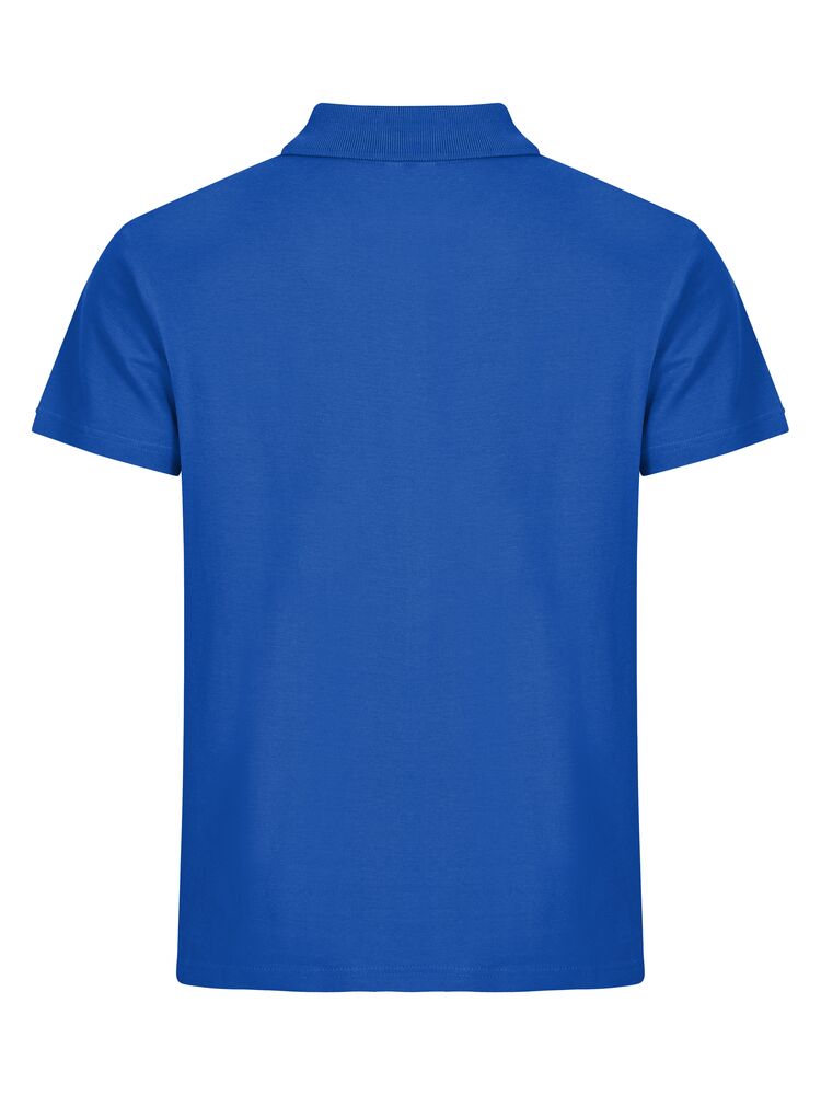 Clique Basic Polo Heren kobalt achterkant
