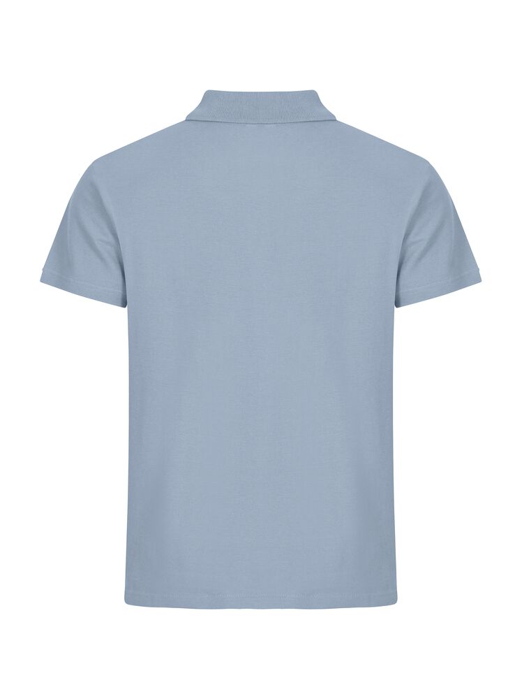 Clique Basic Polo Heren zachtblauw achterkant