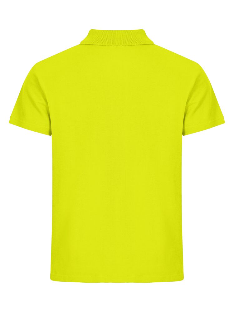 Clique Basic Polo Heren signaalgroen achterkant