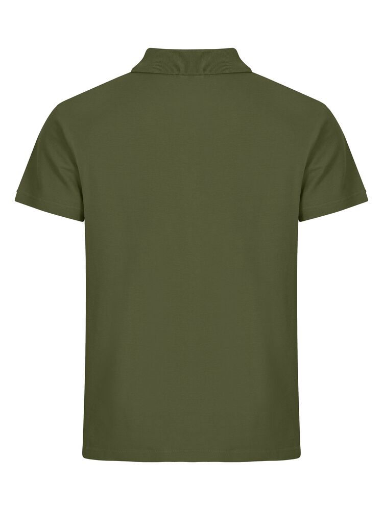 Clique Basic Polo Heren legergroen achterkant