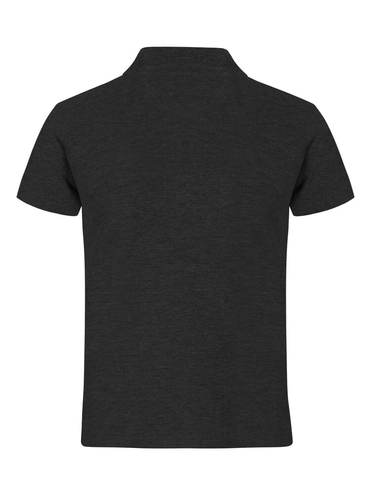 Clique Basic Polo Heren antraciet melange achterkant