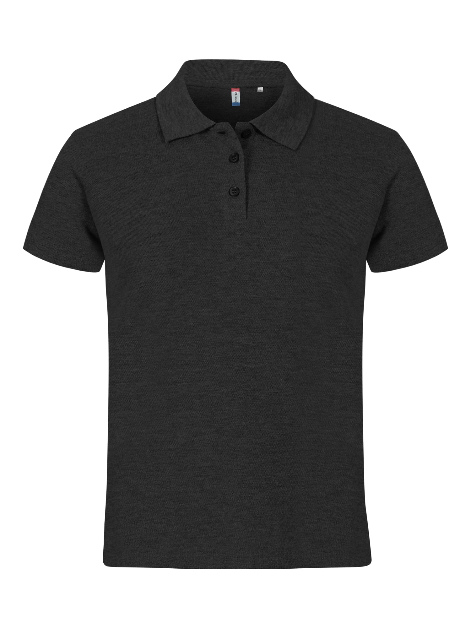 Clique Basic Polo Heren antraciet melange