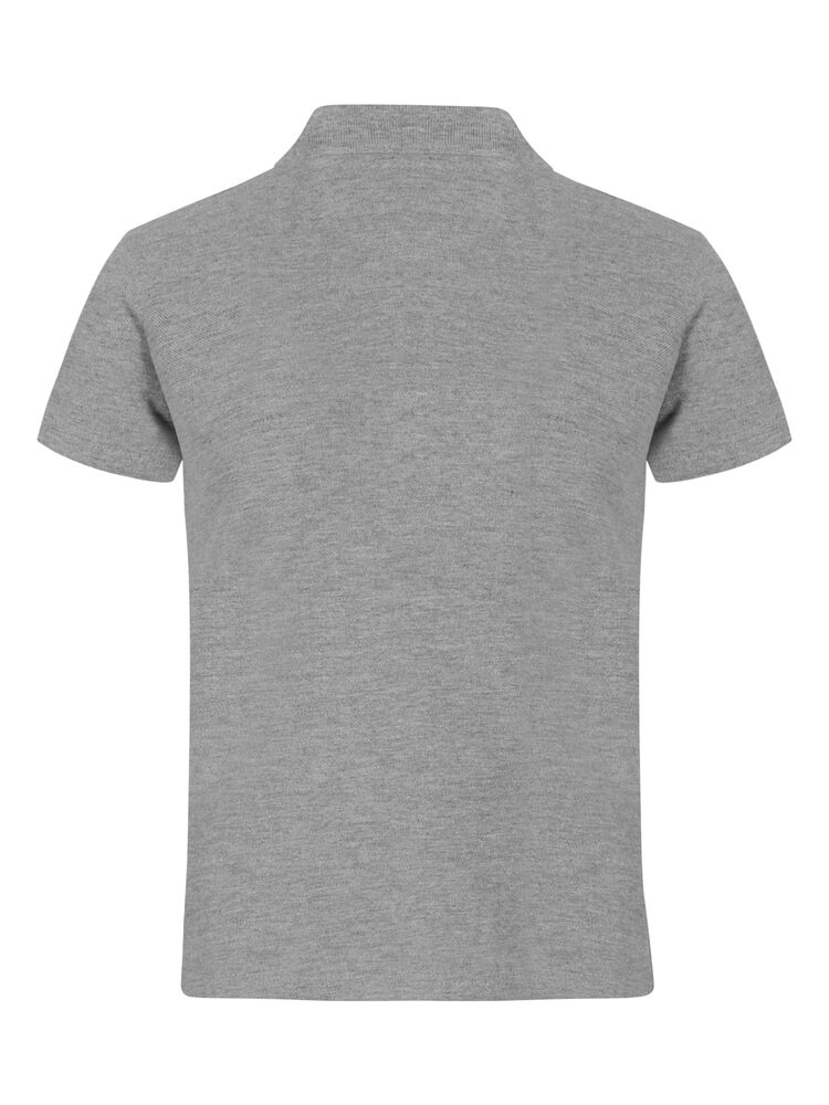 Clique Basic Polo Heren grijsmelange achterkant