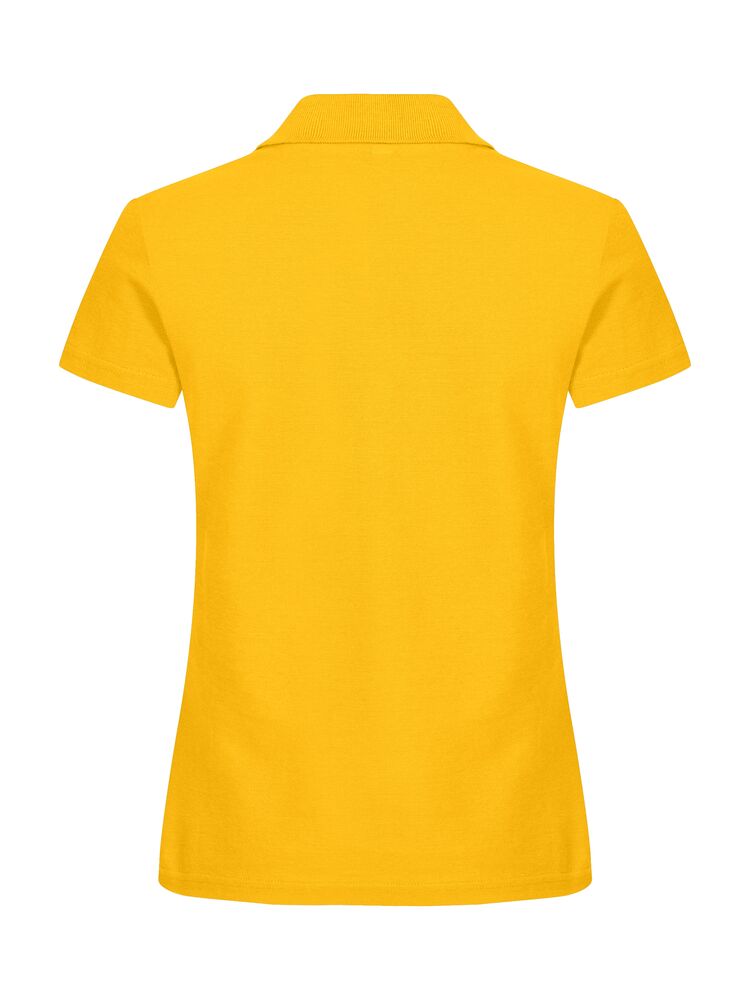 Clique Basic Polo Dames lemon achterkant