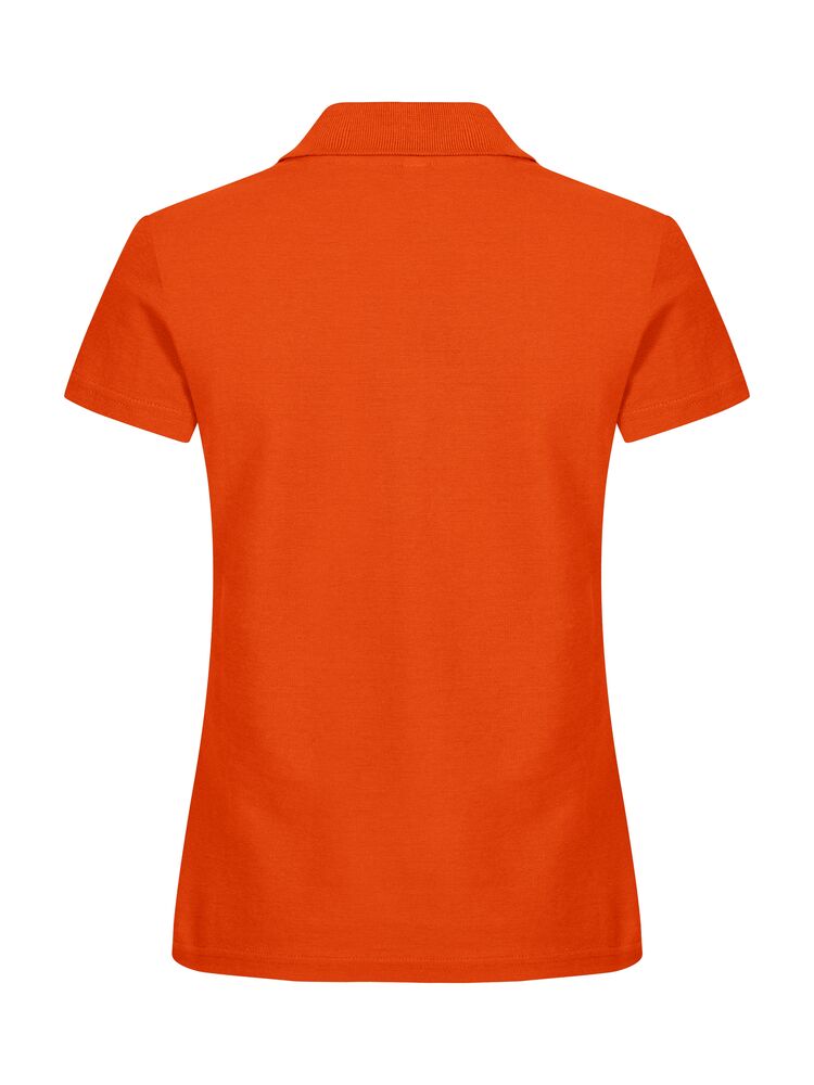 Clique Basic Polo Dames dieporanje achterkant