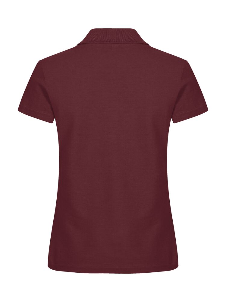 Clique Basic Polo Dames bordeaux achterkant