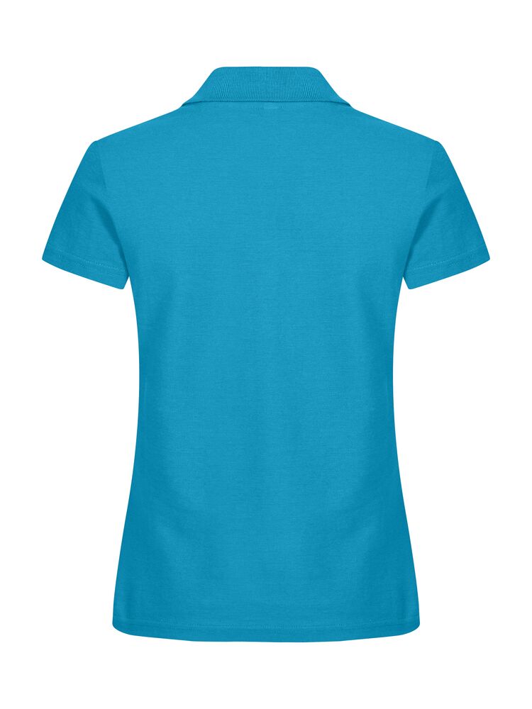 Clique Basic Polo Dames turquoise achterkant