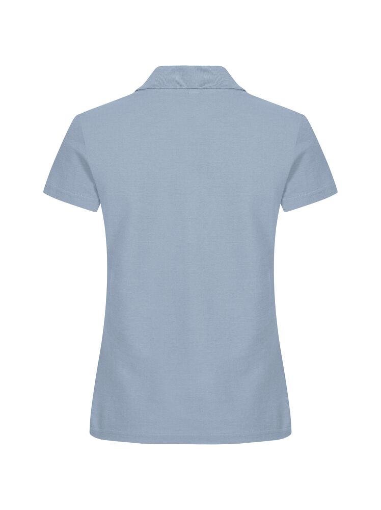 Clique Basic Polo Dames zachtblauw achterkant