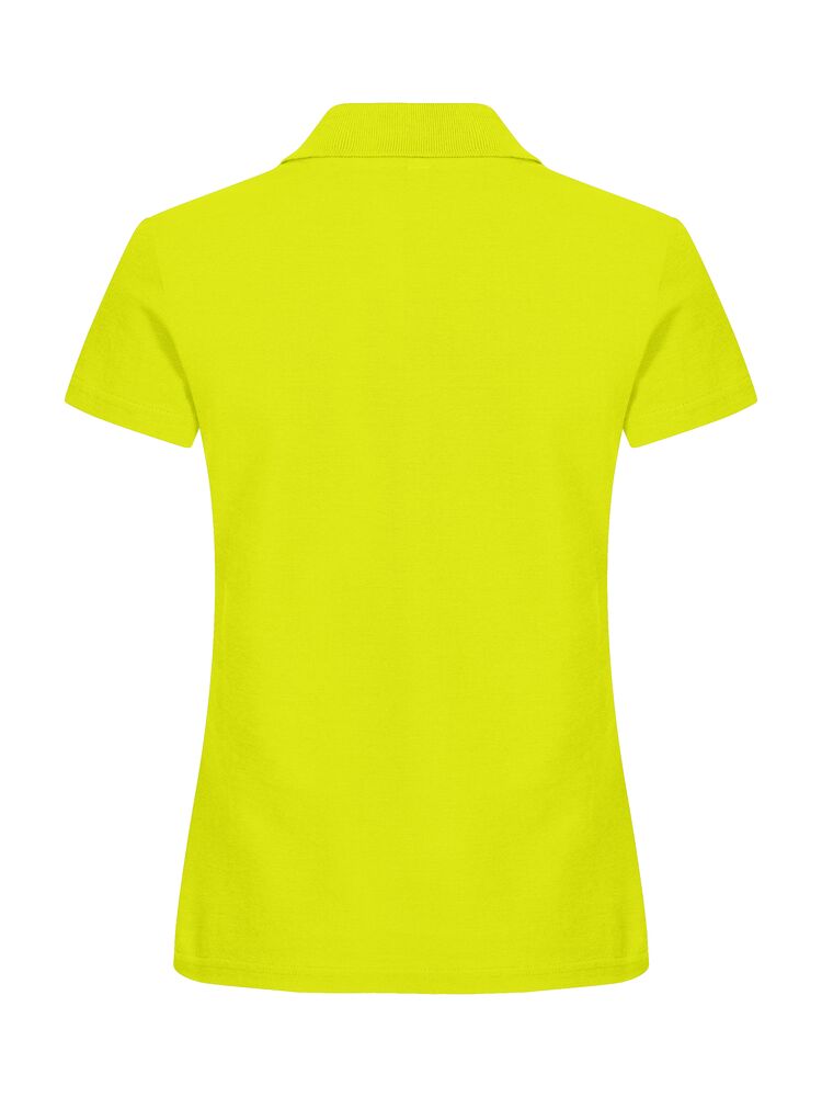 Clique Basic Polo Dames signaalgroen achterkant