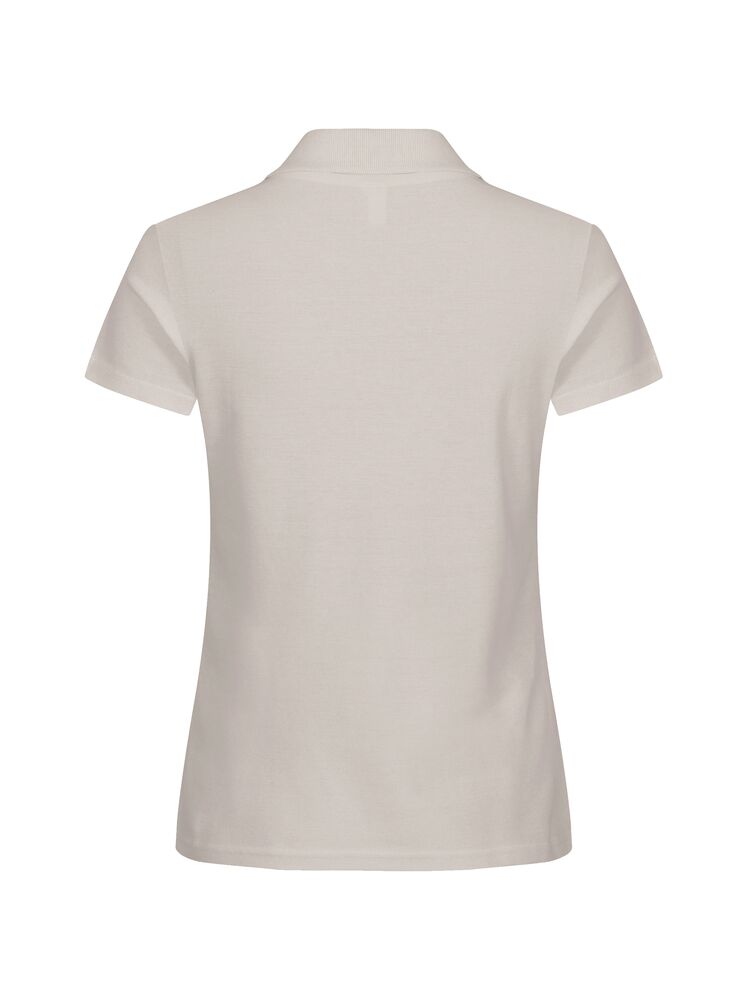Clique Basic Polo Dames steengrijs achterkant