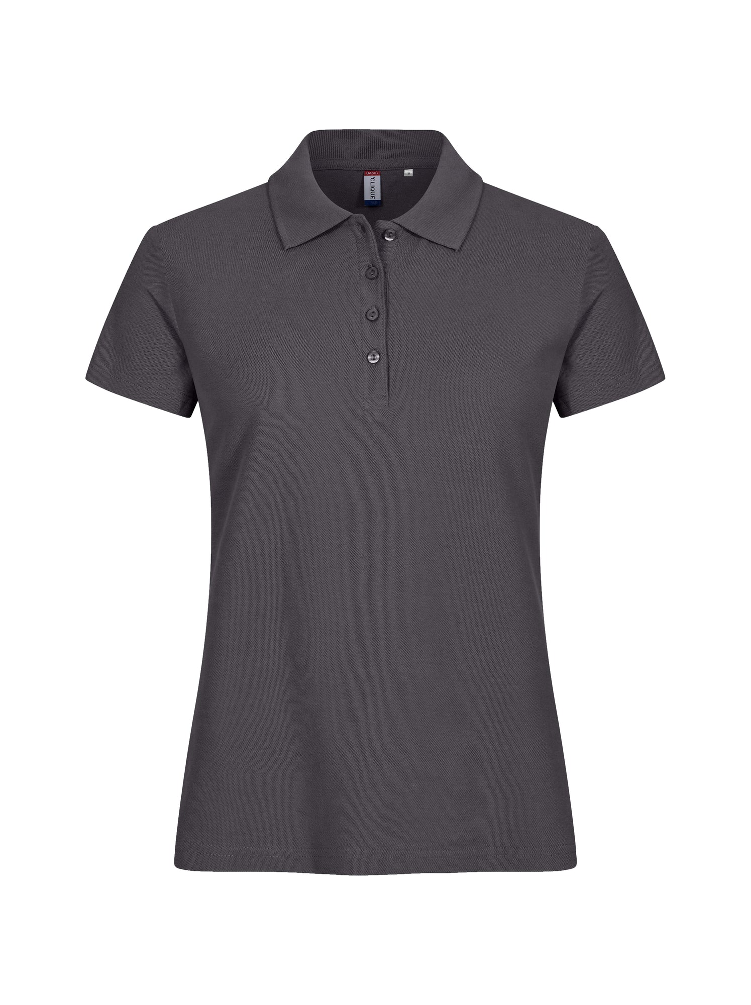 Clique Basic Polo Dames metaalgrijs