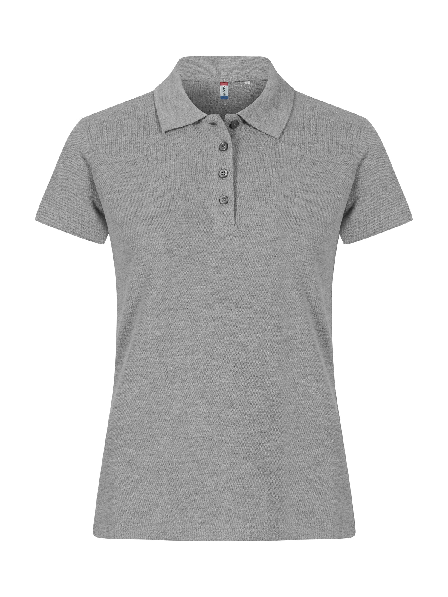 Clique Basic Polo Dames grijsmelange