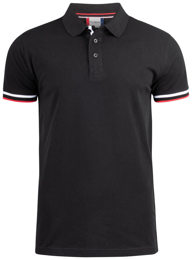 Clique Newton Polo Heren zwart