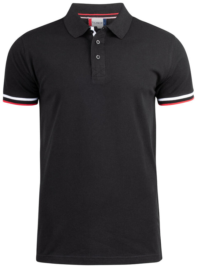 Clique Newton Polo Heren zwart