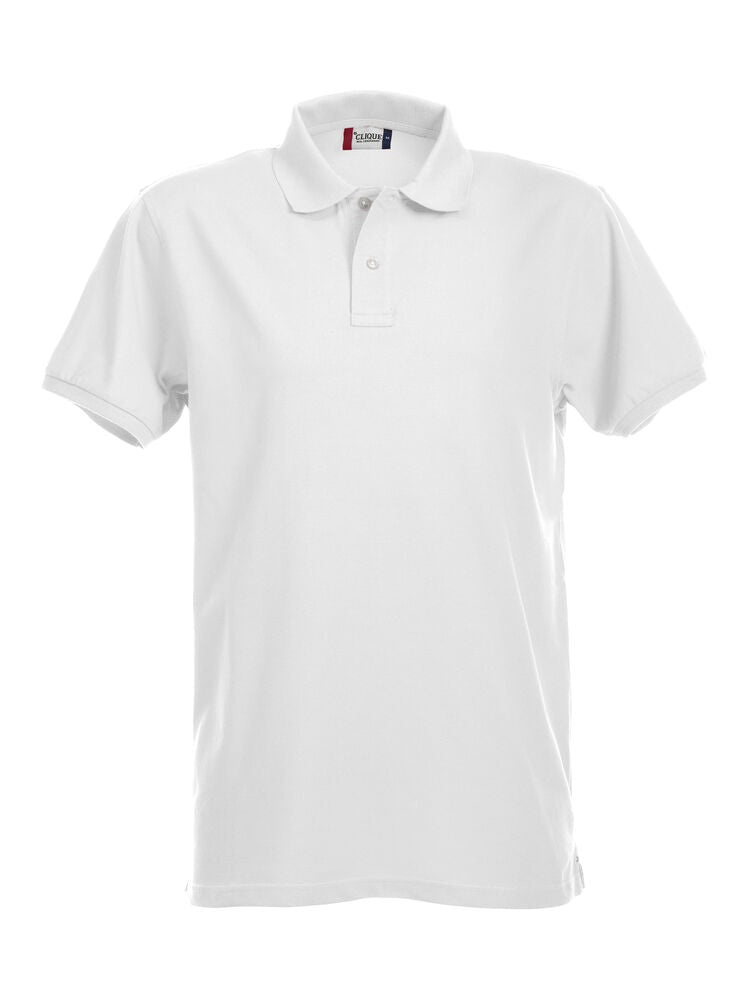 Clique Stretch Premium Polo Heren wit