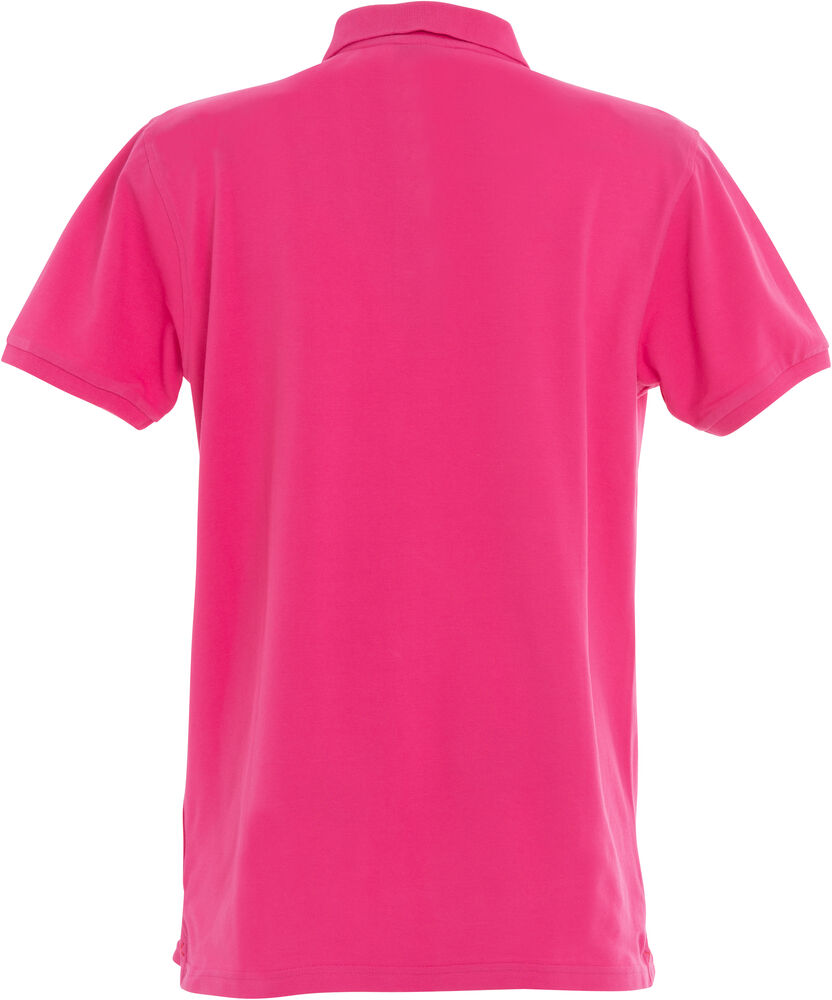 Clique Stretch Premium Polo Heren helder kersen achterkant