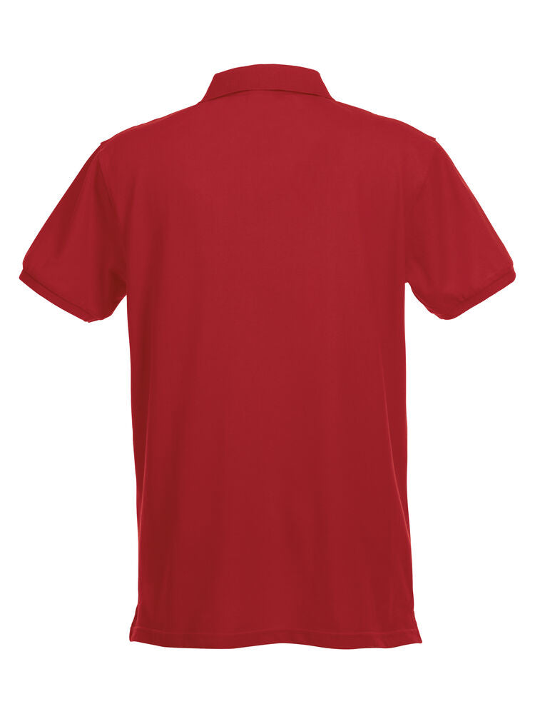 Clique Stretch Premium Polo Heren rood achterkant