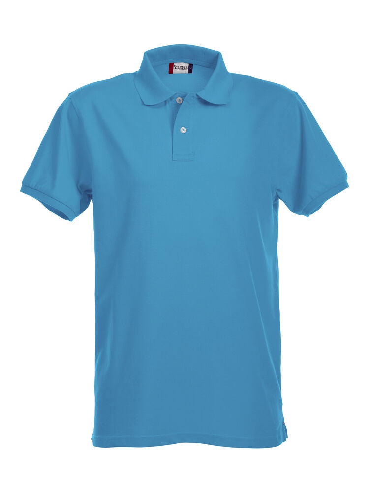 Clique Stretch Premium Polo Heren turquoise