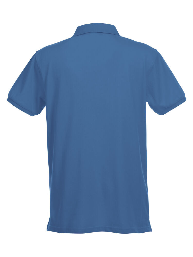 Clique Stretch Premium Polo Heren kobalt achterkant
