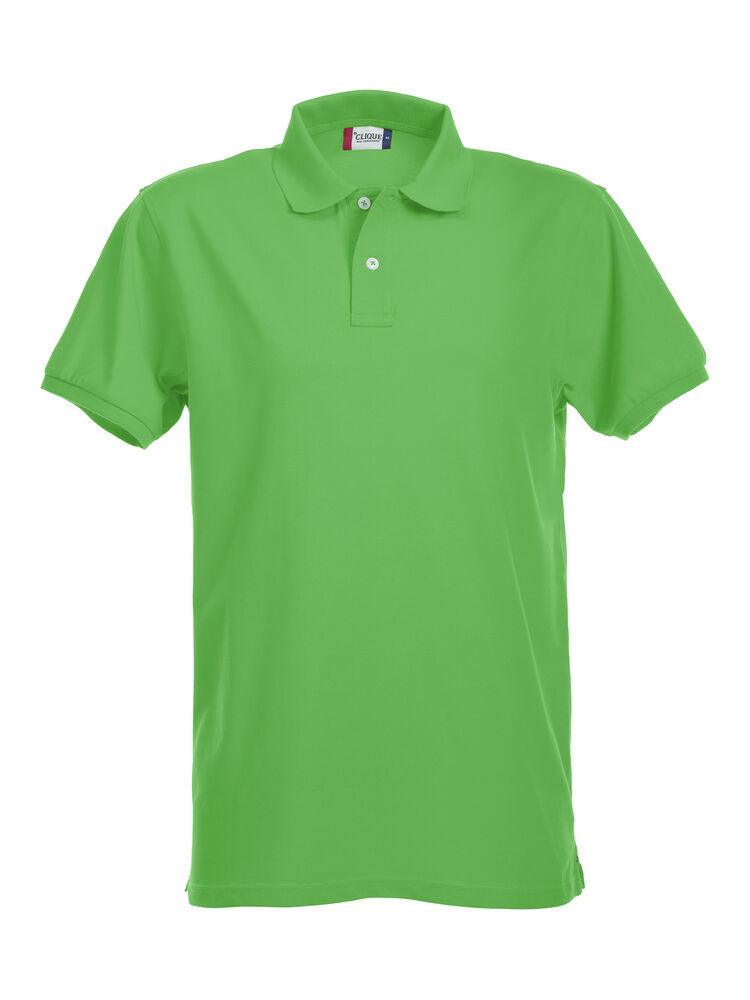 Clique Stretch Premium Polo Heren appelgroen