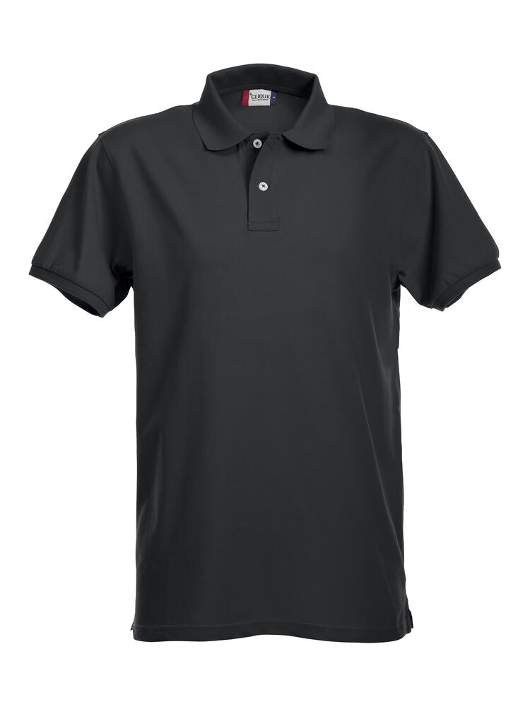 Clique Stretch Premium Polo Heren zwart