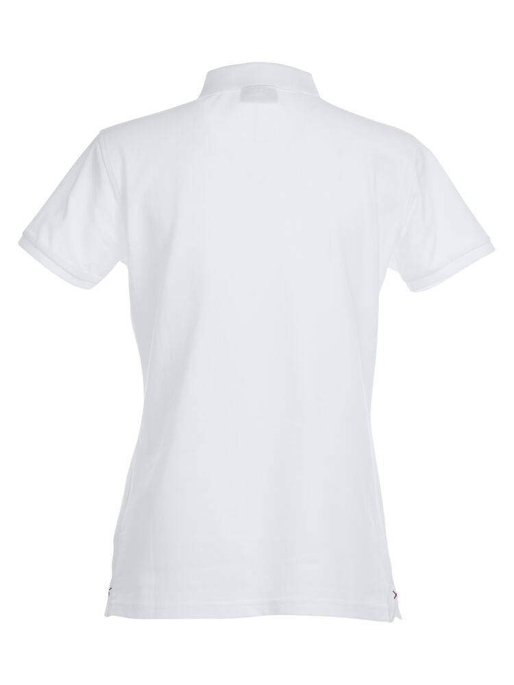 Clique Stretch Premium Polo Dames wit achterkant