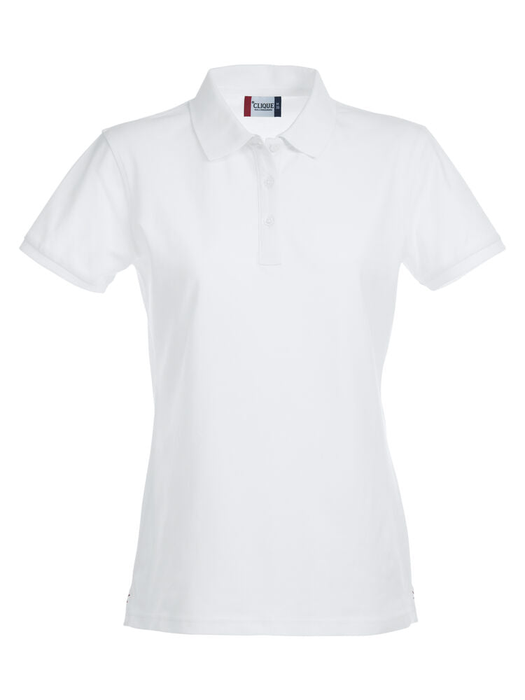 Clique Stretch Premium Polo Dames wit