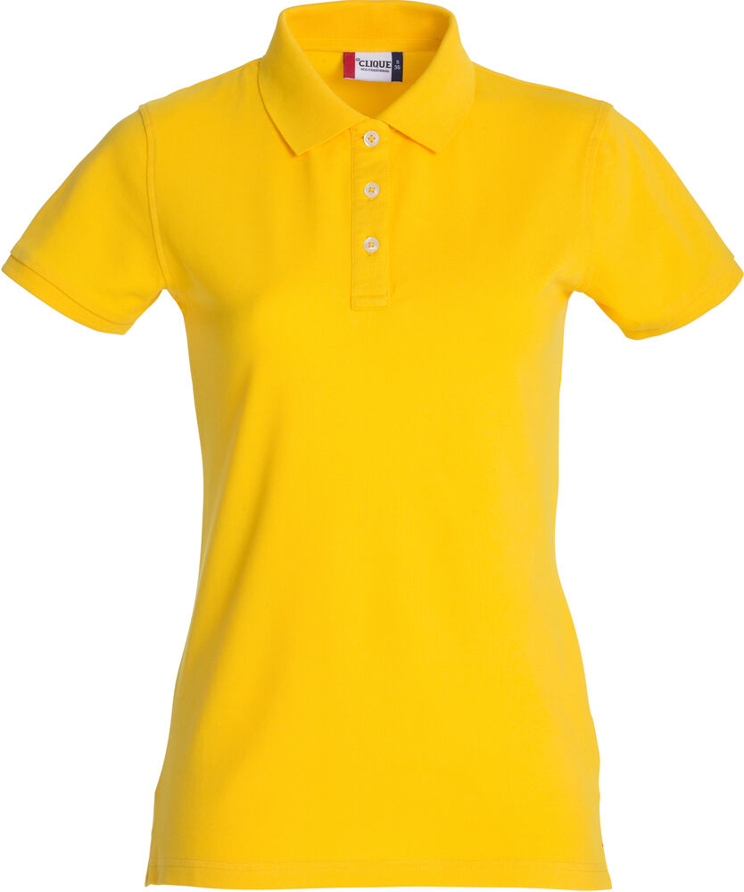 Clique Stretch Premium Polo Dames lemon