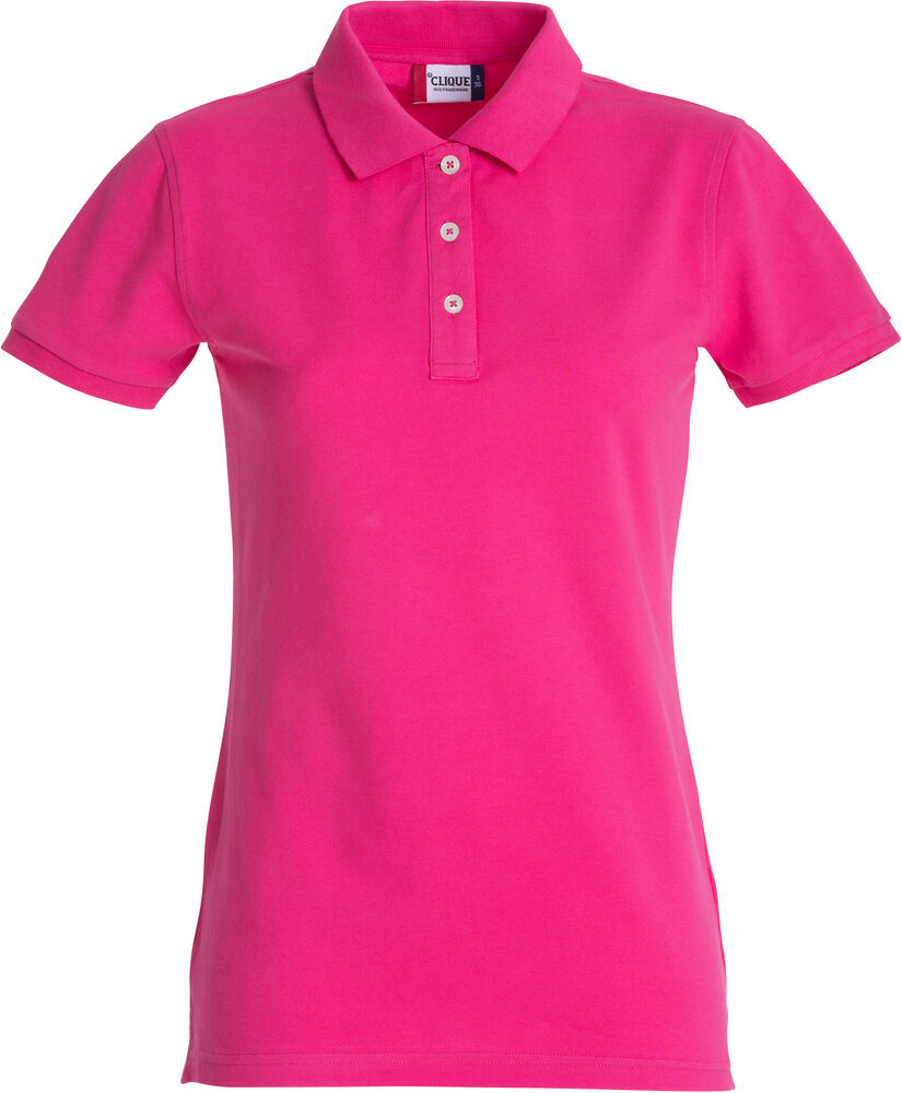 Clique Stretch Premium Polo Dames helder kersen