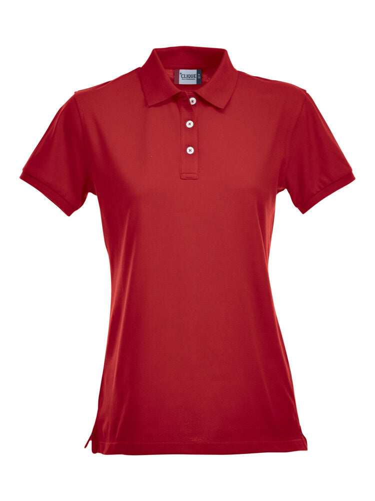Clique Stretch Premium Polo Dames rood