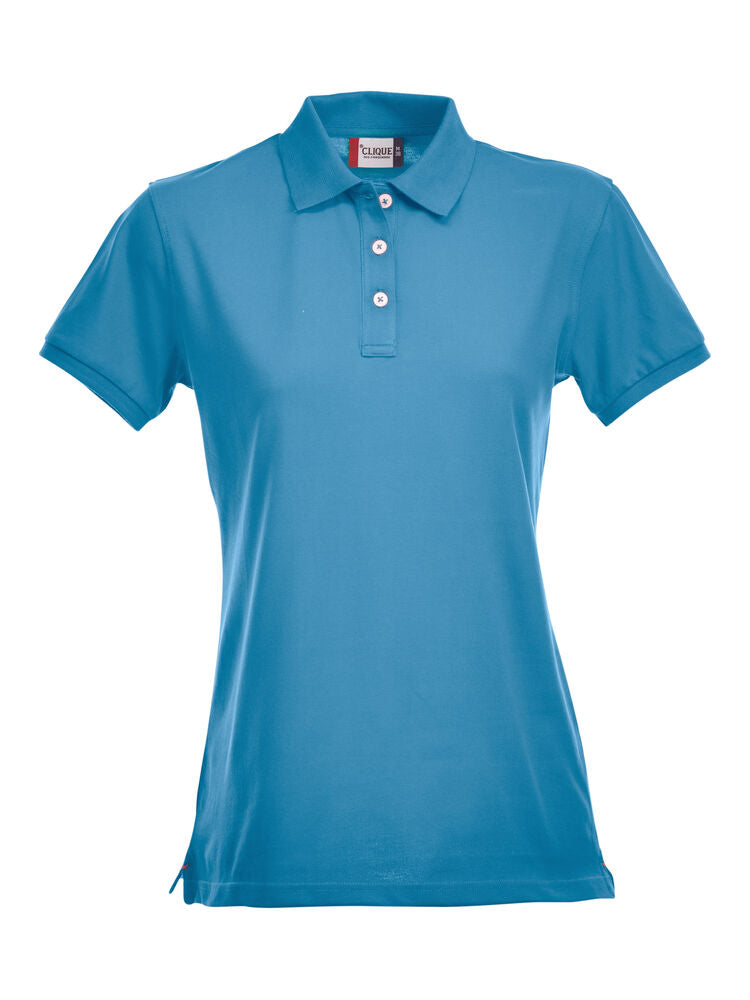 Clique Stretch Premium Polo Dames turquoise