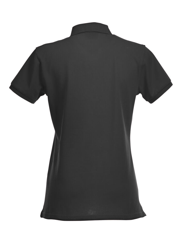 Clique Stretch Premium Polo Dames zwart achterkant