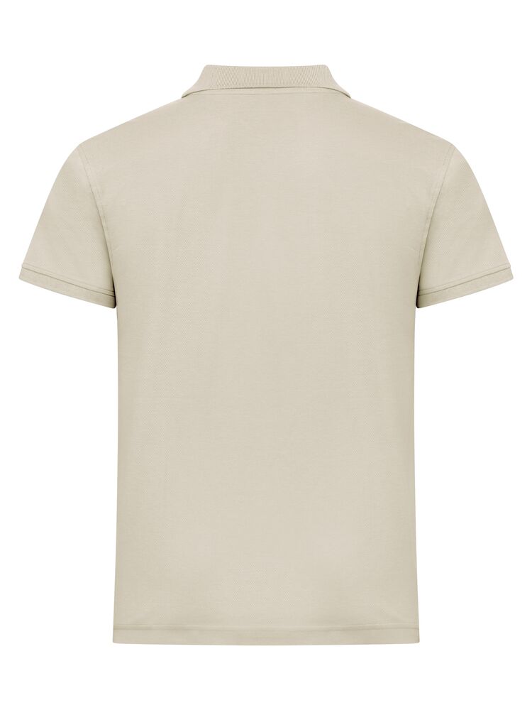 Clique Classic Lincoln S/S Polo Heren licht khaki achterkant