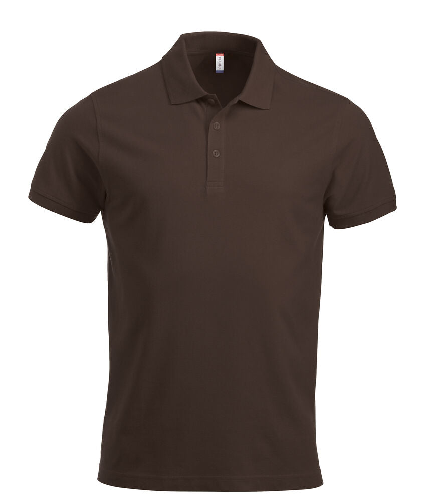 Clique Classic Lincoln S/S Polo Heren dark mocca