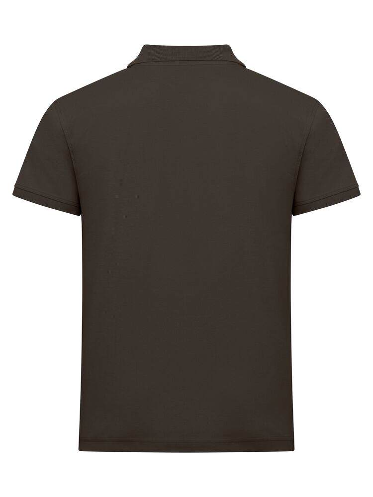 Clique Classic Lincoln S/S Polo Heren dark mocca achterkant