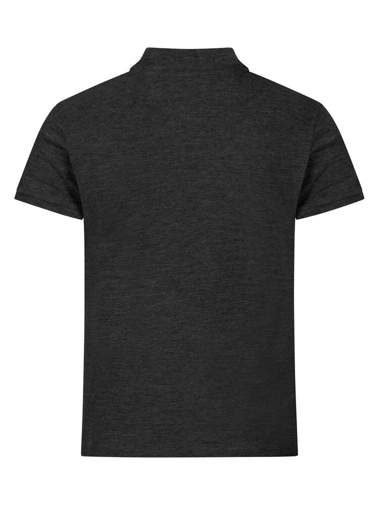 Clique Classic Lincoln S/S Polo Heren antraciet melange achterkant