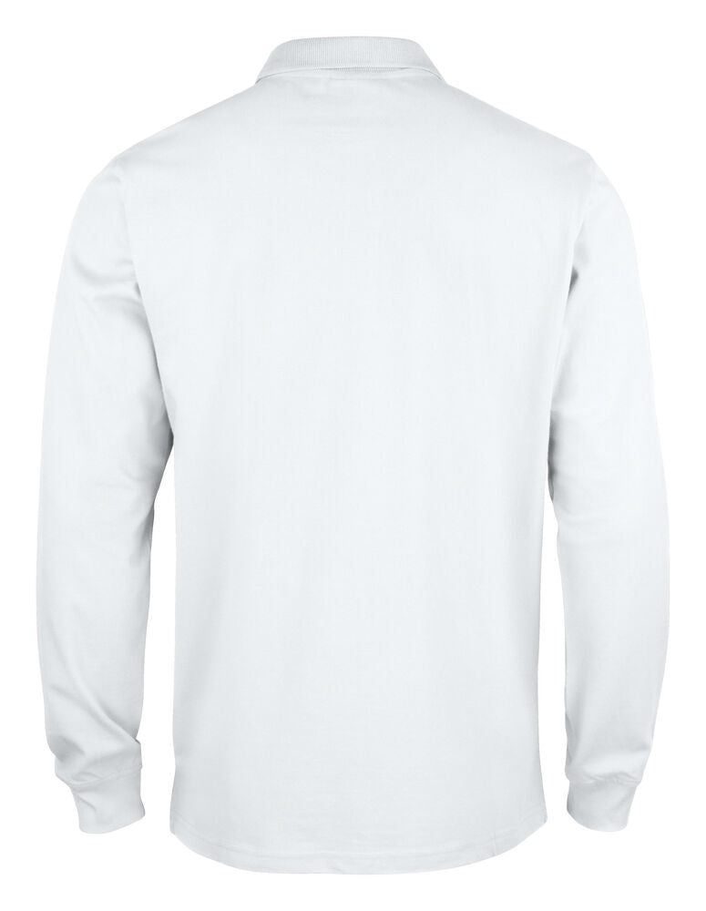 Clique Classic Lincoln L/S Polo Heren wit achterkant
