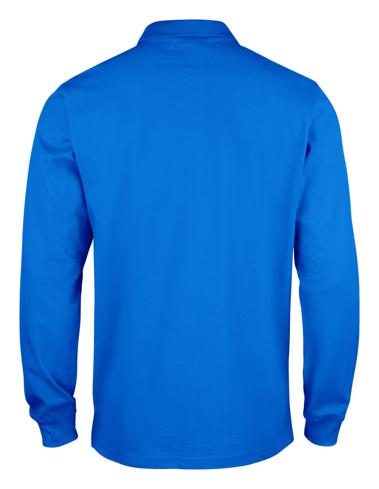 Clique Classic Lincoln L/S Polo Heren kobalt achterkant