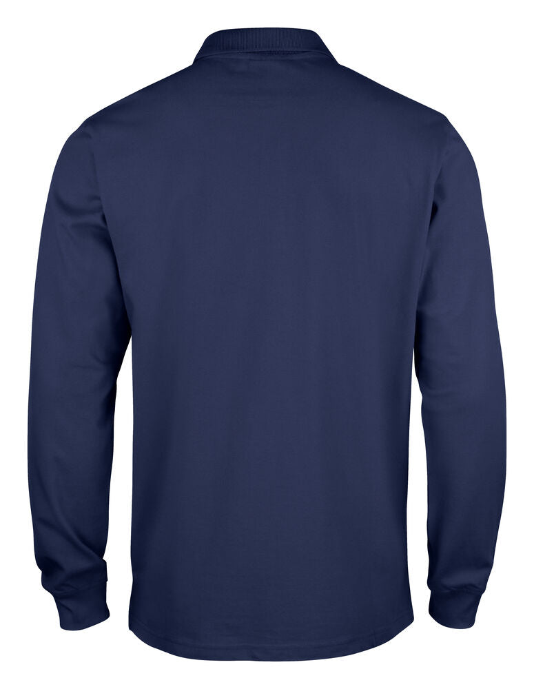 Clique Classic Lincoln L/S Polo Heren dark navy achterkant