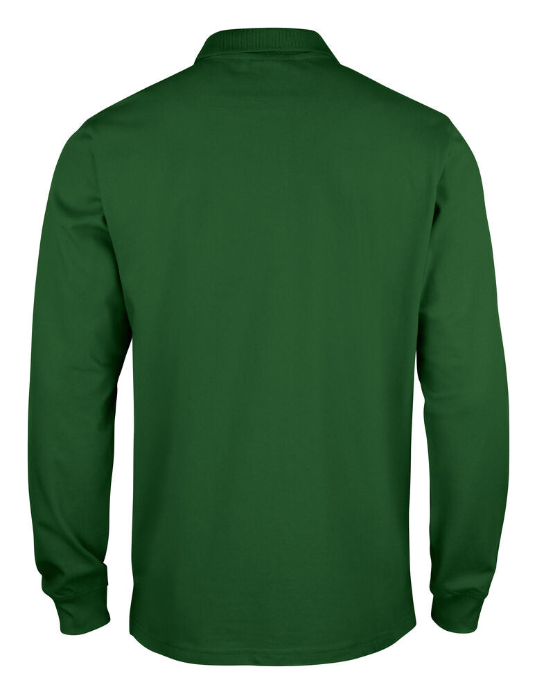 Clique Classic Lincoln L/S Polo Heren flessengroen achterkant