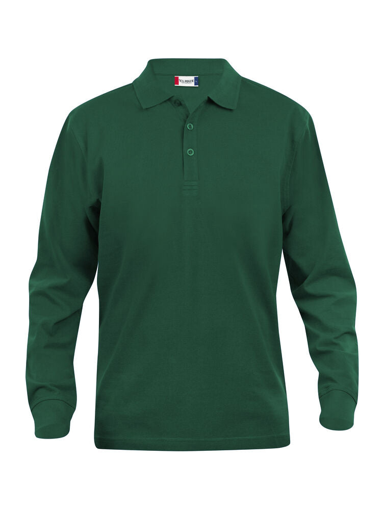 Clique Classic Lincoln L/S Polo Heren flessengroen